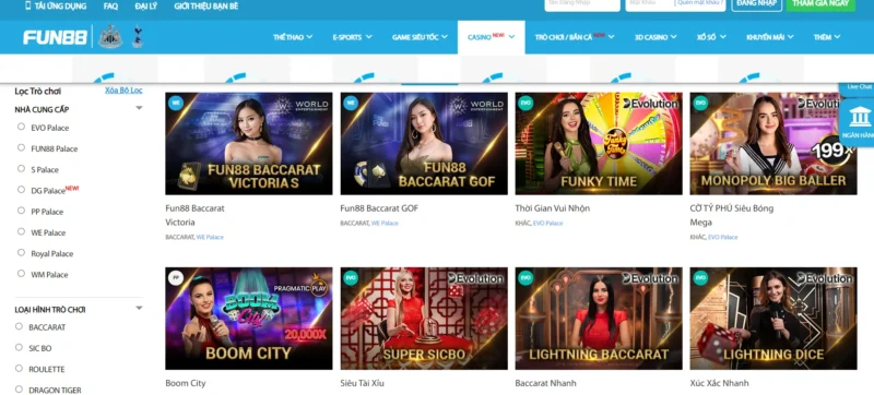 Loạt khác biệt độc đáo giúp Live Casino Fun88 ngày càng có nhiều người chơi Loạt khác biệt độc đáo giúp Live Casino Fun88 ngày càng có nhiều người chơi