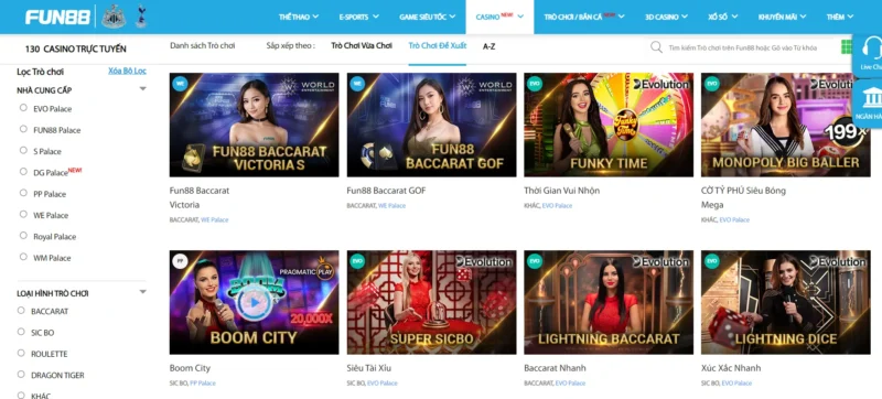 Lý do người chơi lựa chọn Casino tại Fun88? Lý do người chơi lựa chọn Casino tại Fun88?