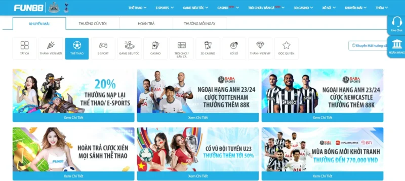 Tận hưởng những ưu đãi, khuyến mãi không thể bỏ qua trên Fun88 Tận hưởng những ưu đãi, khuyến mãi không thể bỏ qua trên Fun88