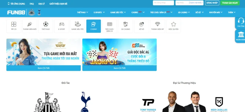 Mức trả thưởng hấp dẫn trong Live Casino Fun88 Mức trả thưởng hấp dẫn trong Live Casino Fun88