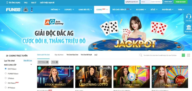Mách bạn một số kinh nghiệm chơi dễ thắng trên sảnh Evo Palace Fun88 Mách bạn một số kinh nghiệm chơi dễ thắng trên sảnh Evo Palace Fun88