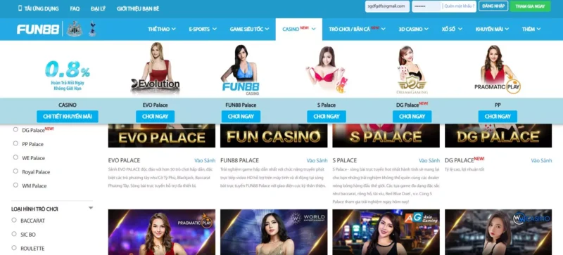 Giới thiệu đôi nét về Casino tại Fun88 đăng nhập cho anh em cược thủ Giới thiệu đôi nét về Casino tại Fun88 đăng nhập cho anh em cược thủ