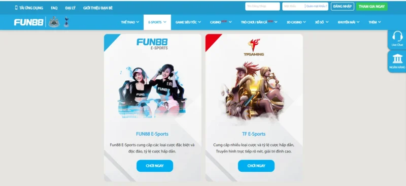 Các loại hình cá cược thể thao đang có mặt tại Fun88 Các loại hình cá cược thể thao đang có mặt tại Fun88