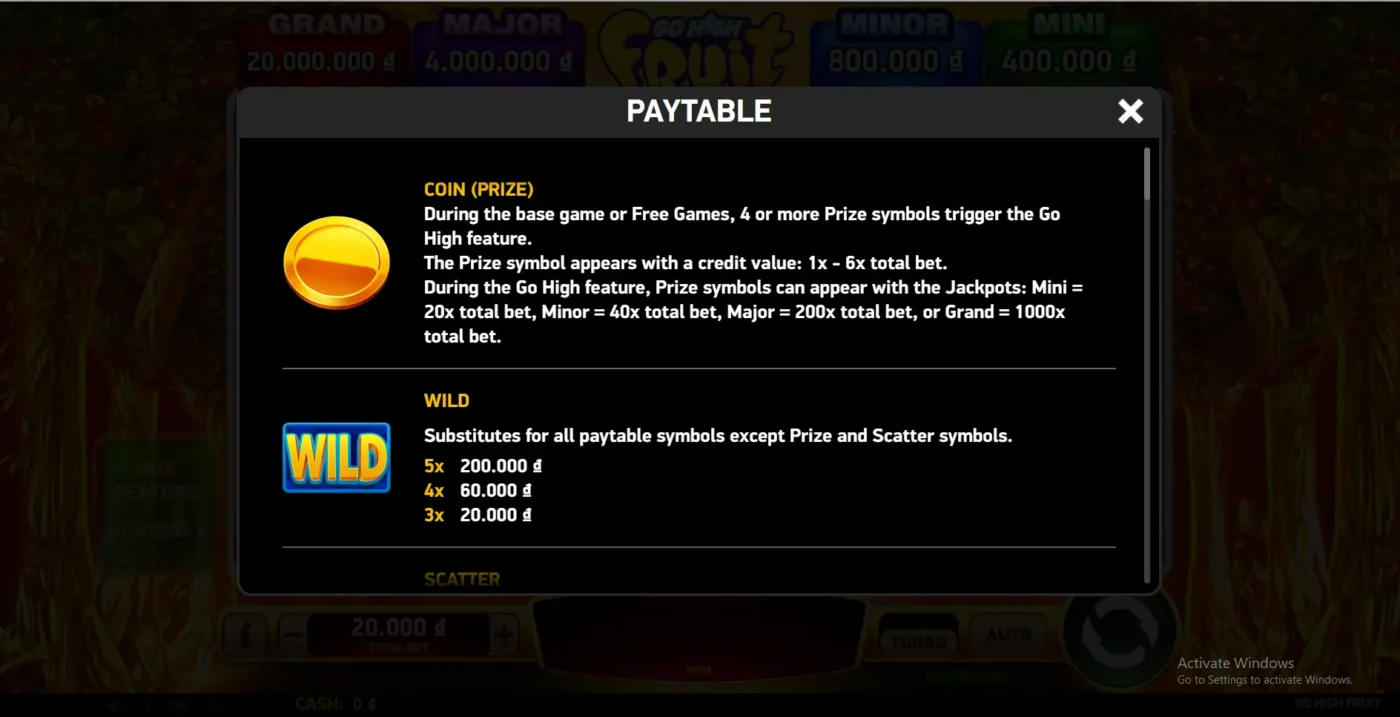 Biểu tượng trong slot tiệc trái cây Screenshot 2024 07 01 195401