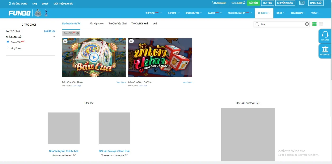 Hướng dẫn tham gia bầu cua tại Fun88 Screenshot 2024 07 04 194547