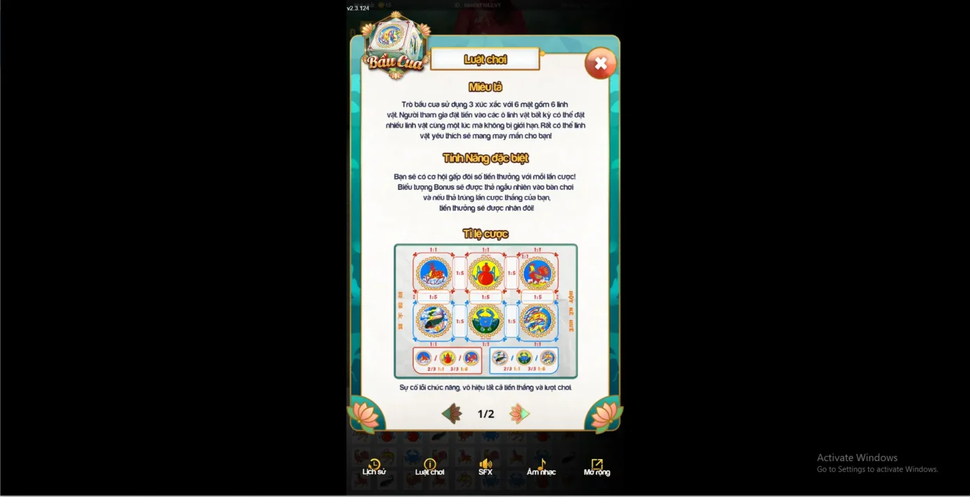 Luật chơi bầu cua fun88 Screenshot 2024 07 04 194642