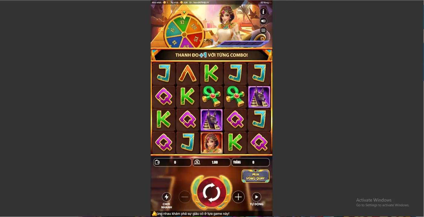 Hướng dẫn chơi slot kho báu của Cleopatra Screenshot 2024 07 05 224002